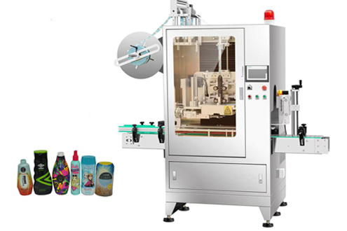 Flat shrink film sleeve labeling machine